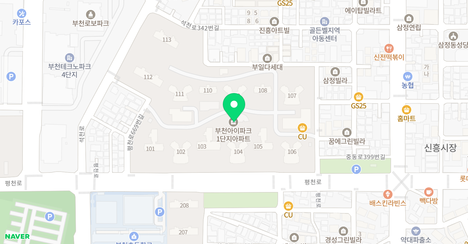 뮤엠 영어 약대아이파크점 위치