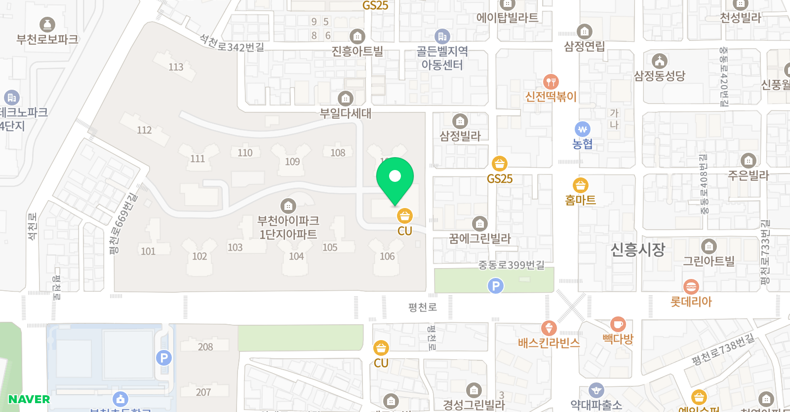 윤선생 우리집앞영어교실 약대아이파크1차 위치