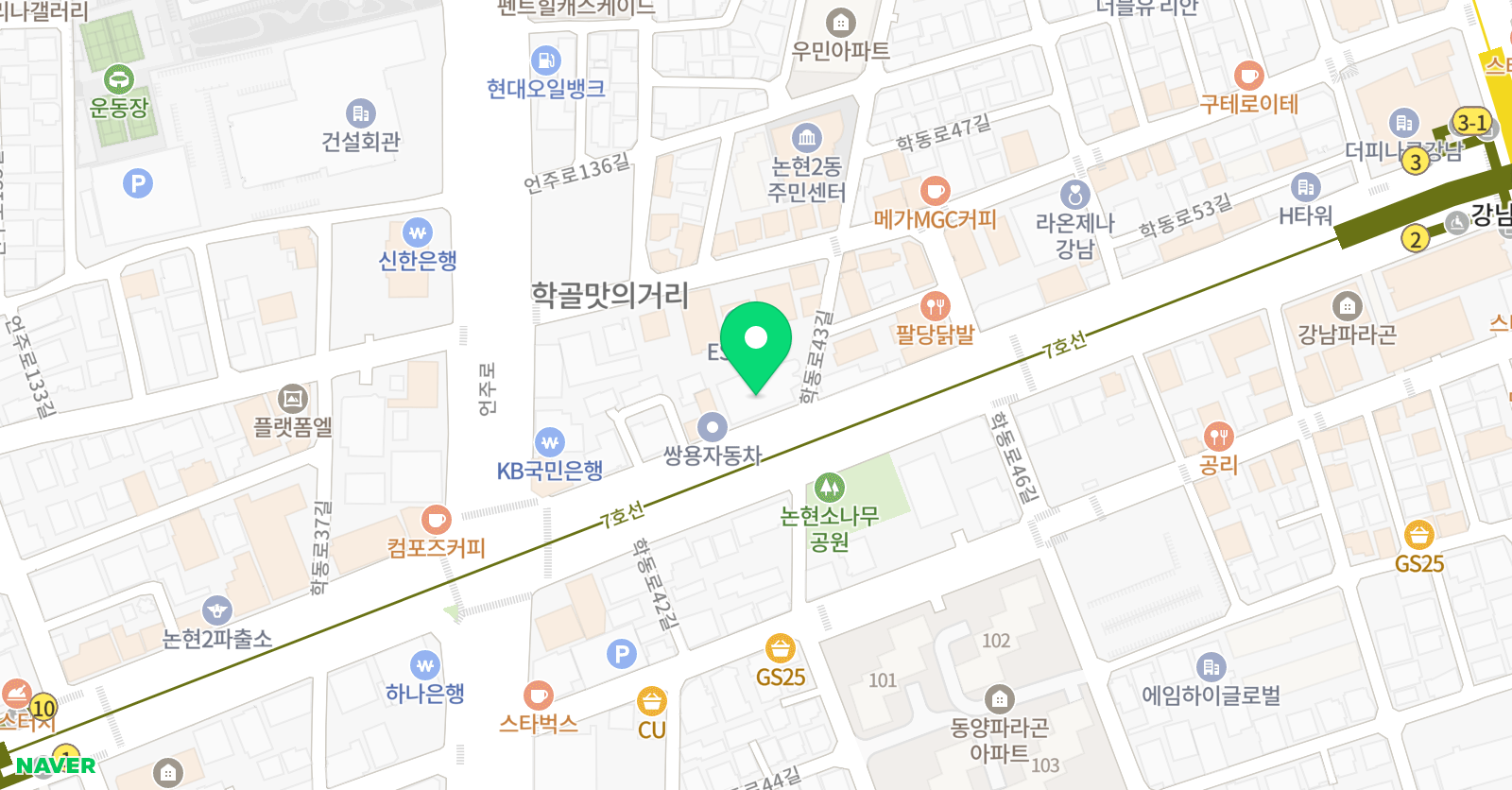 태즈풋볼 풋볼 논현점 위치