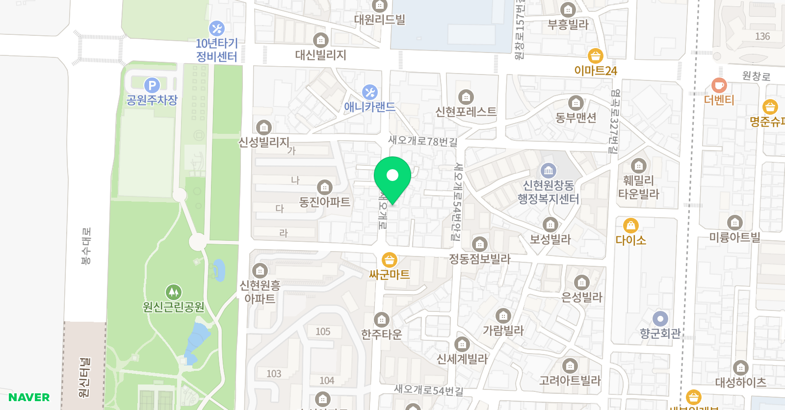 뮤엠 영어 신현NEST 위치