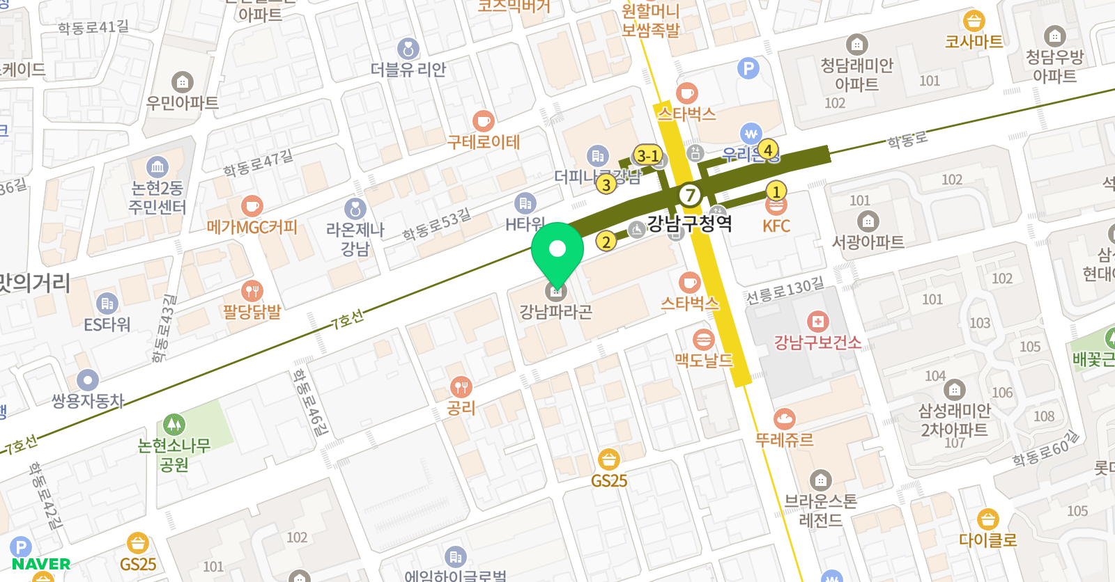 르블랑 발레핏 청담 위치