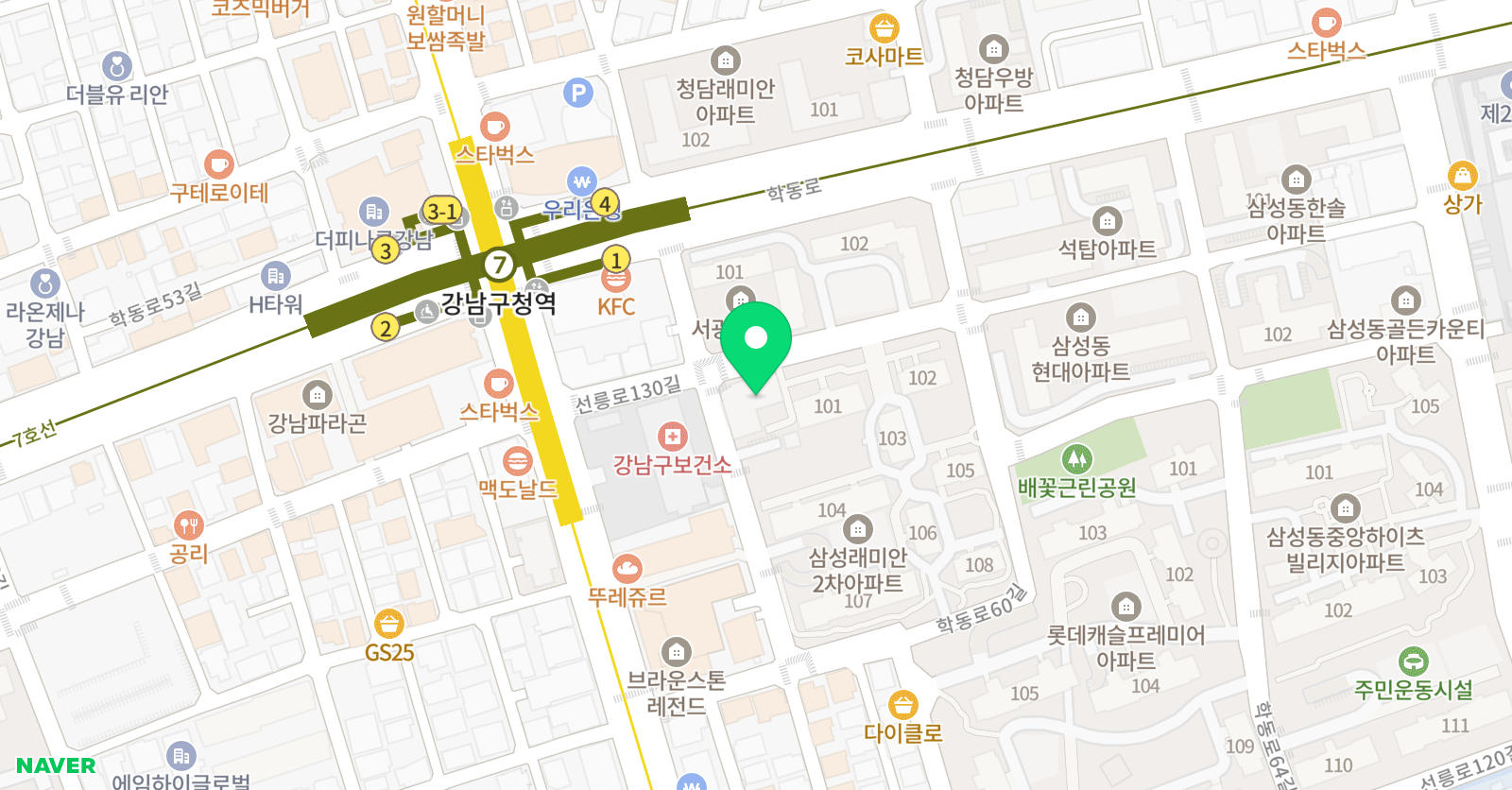 움뮤직 음악학원 위치