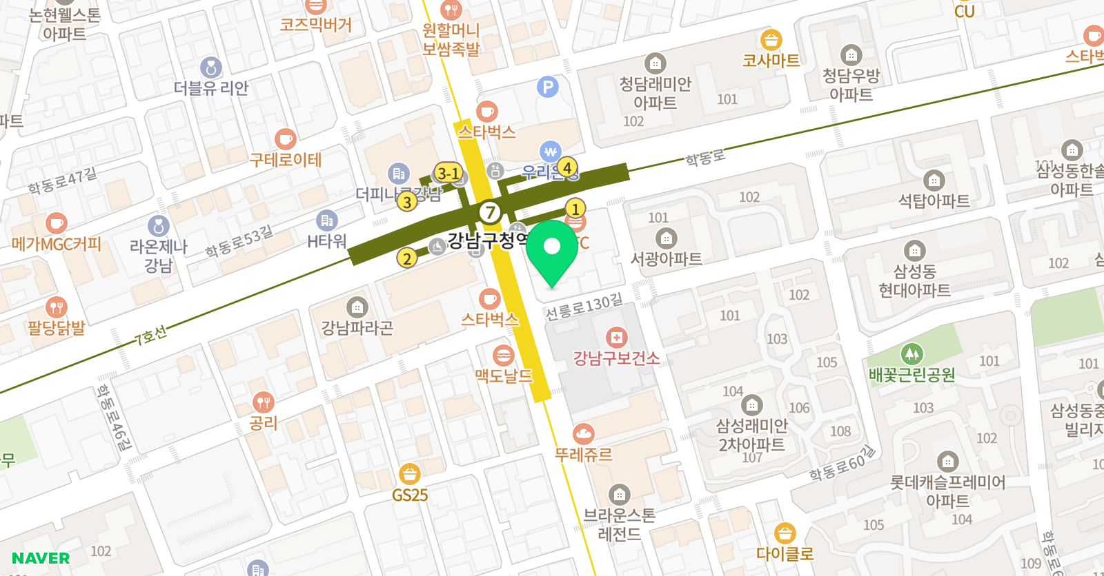 강남정보 학원 위치