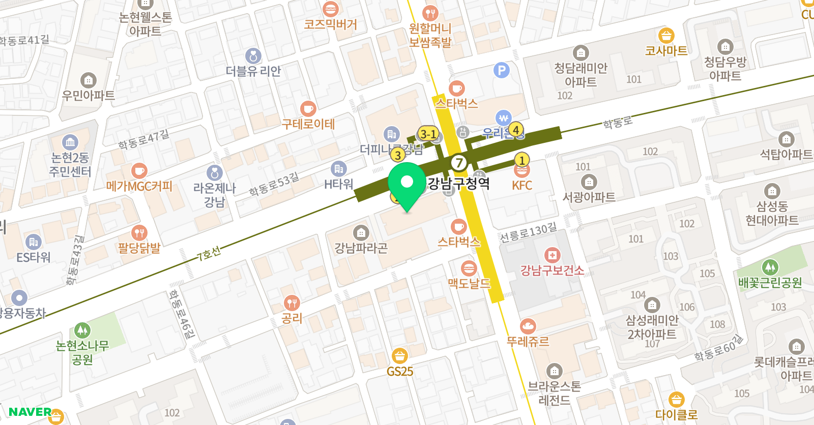 샤리권댄스스쿨 학원 위치