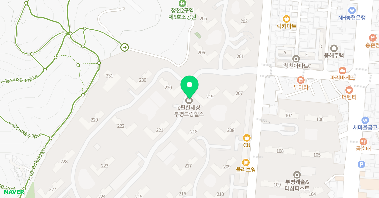 그린트리 북키랜드 위치