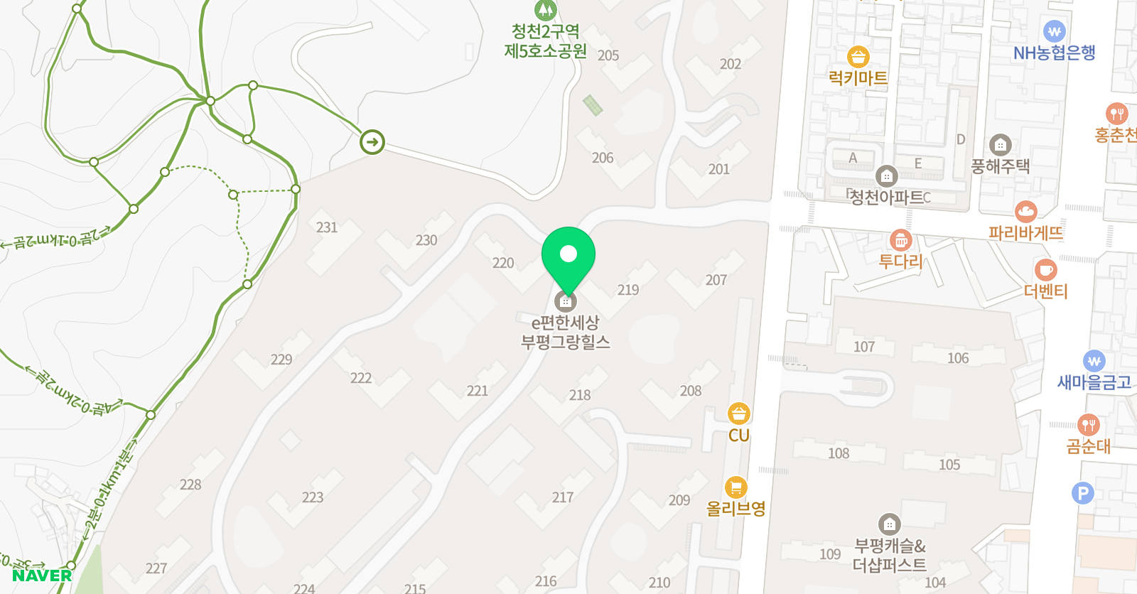 부평힐스 공부방 위치
