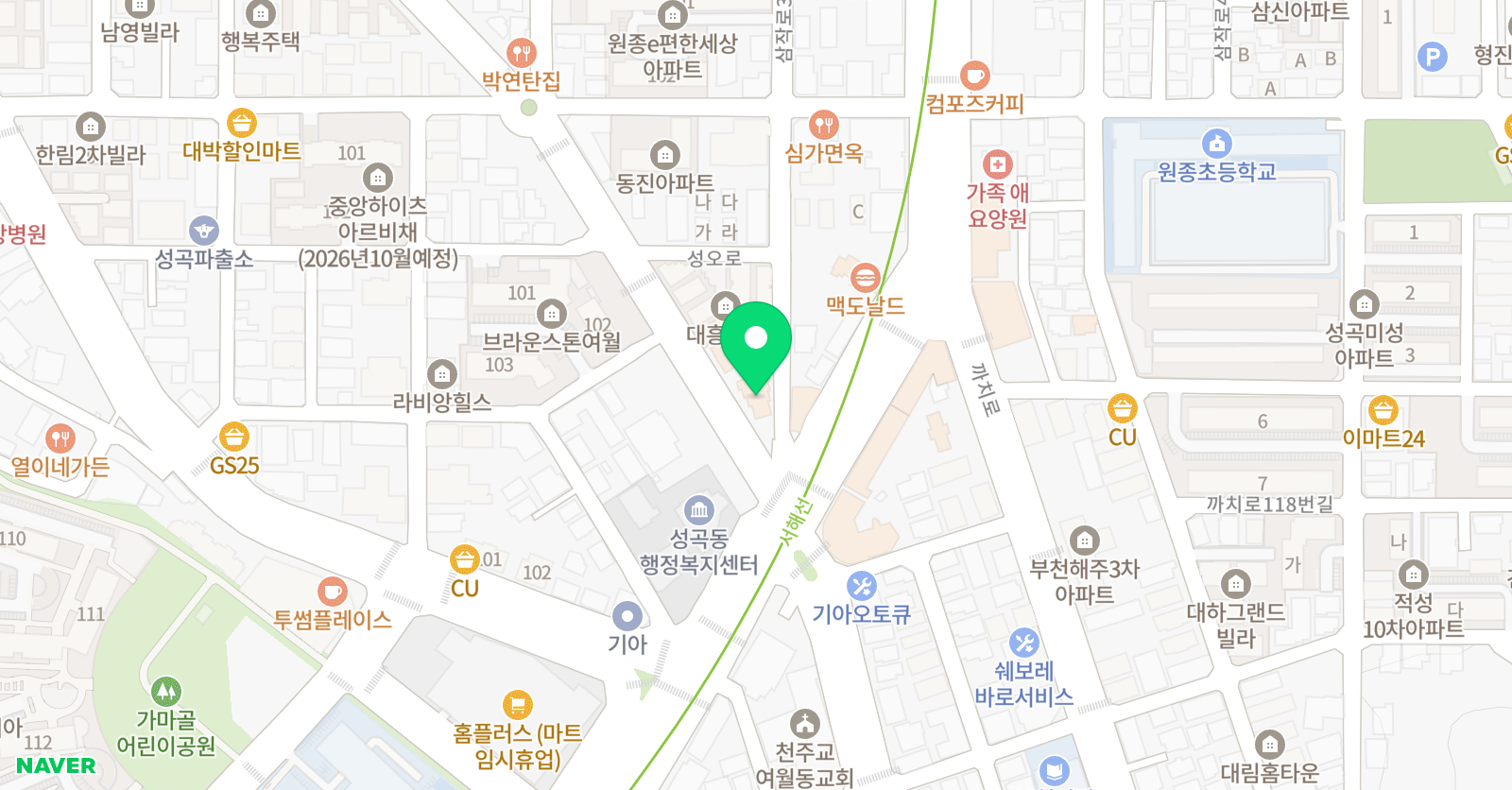 나래 태권도 위치