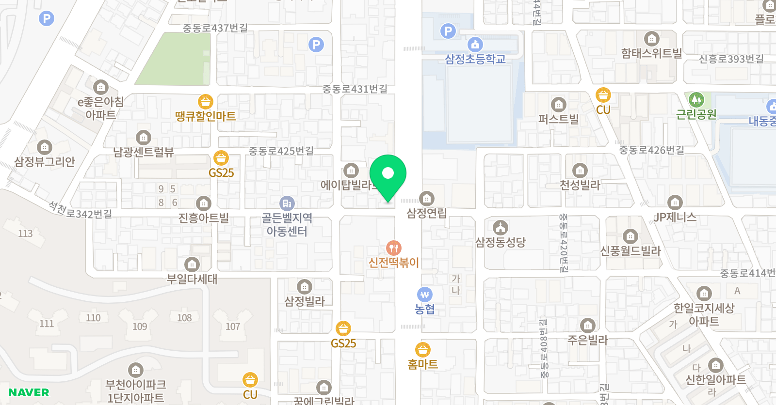 지성 보습학원 위치