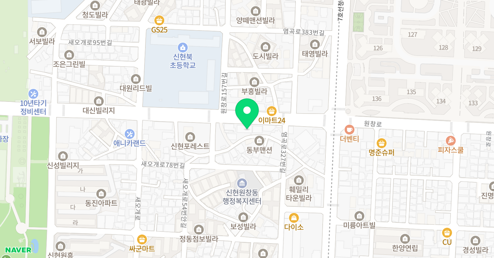 예술인 피아노학원 위치