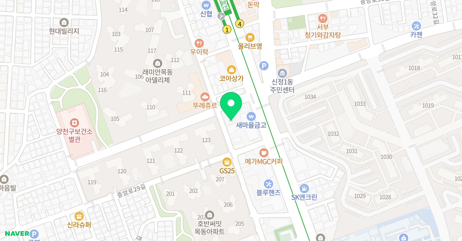 태낭태사 태권도장 신정교육센터 위치