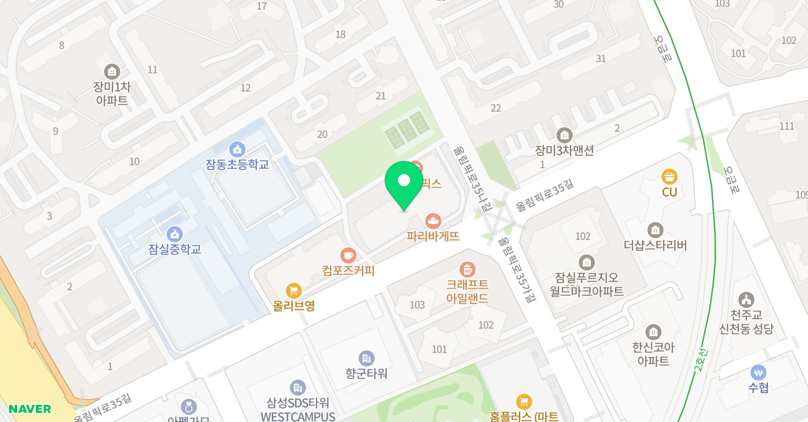 자유자재 수학학원 위치