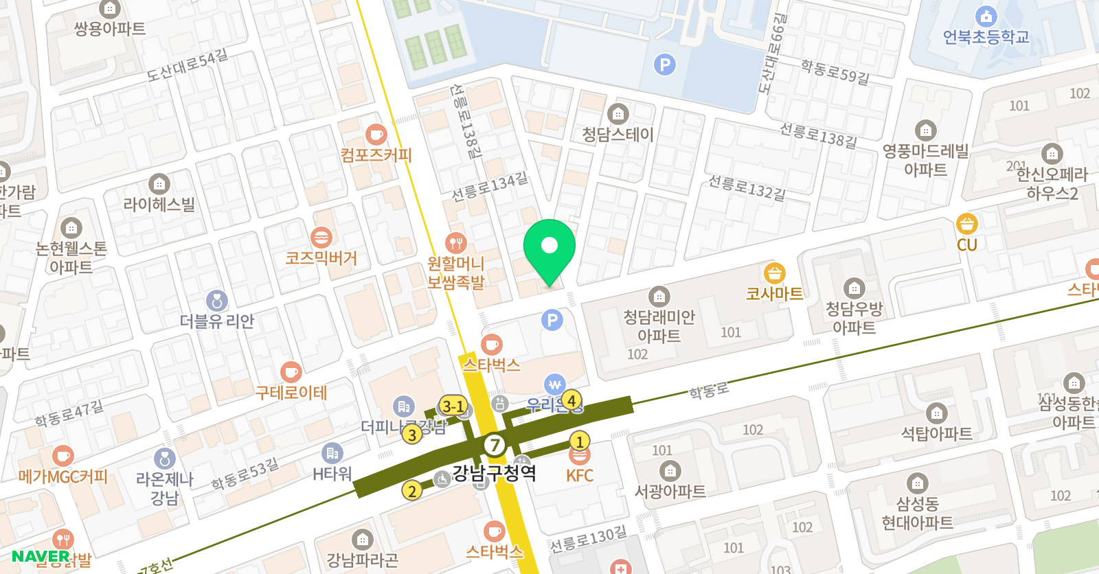 청담 미술학원 위치