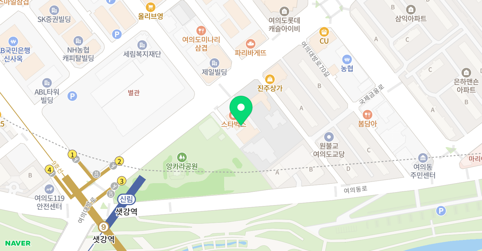 에이엔오스 공법인 독서교습소 위치