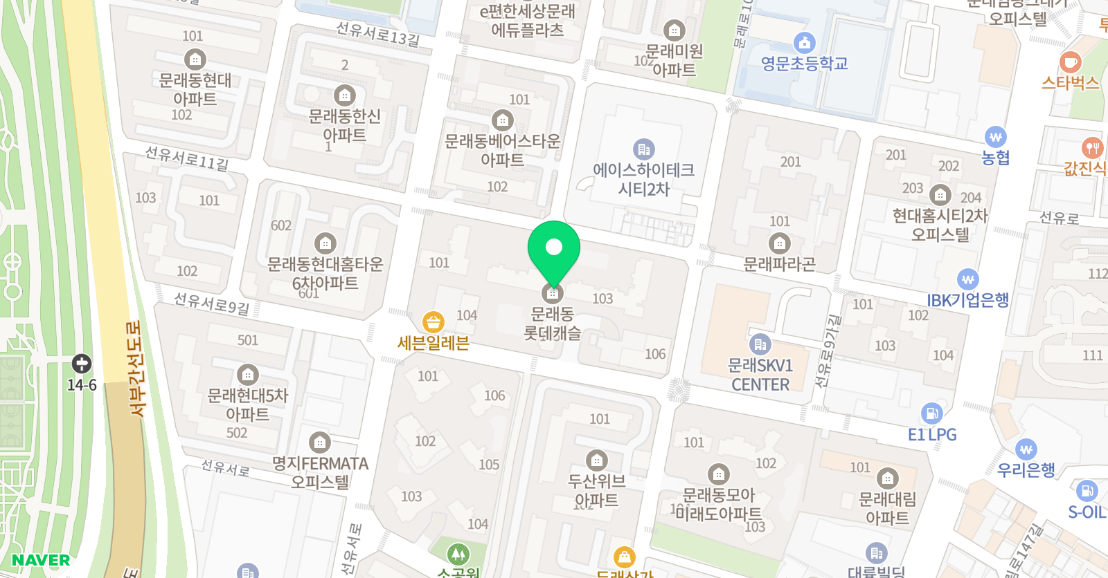 큰샘 학원 위치
