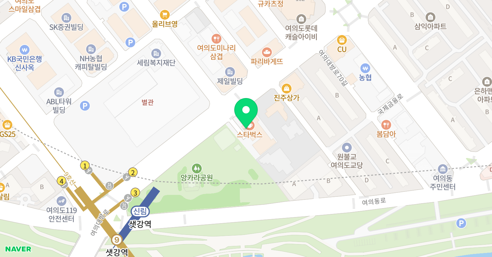 세종키움 발레학원 위치