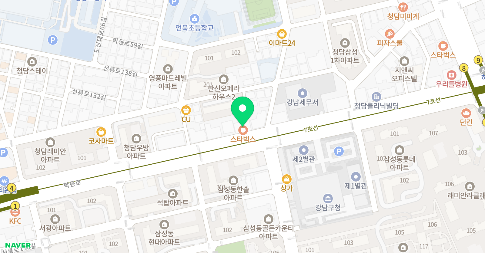 아티너스 미술학원 위치