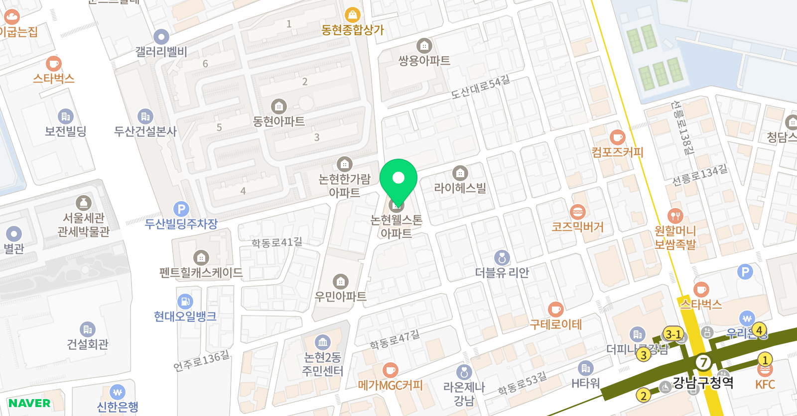 한우리쎄쎄니 중국어 강남지부 위치