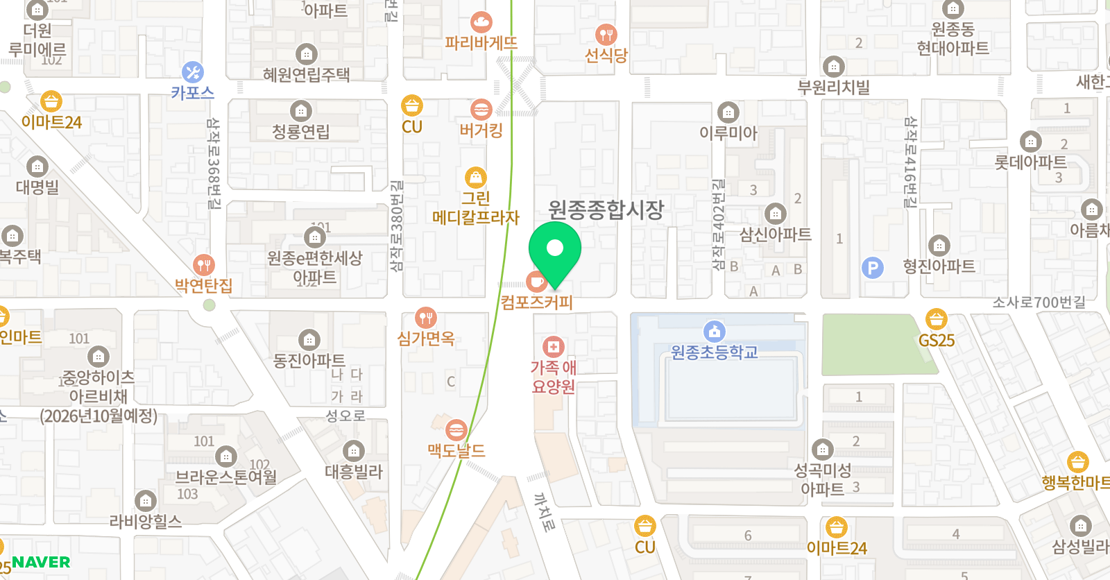 용인대필승 태권도장 위치