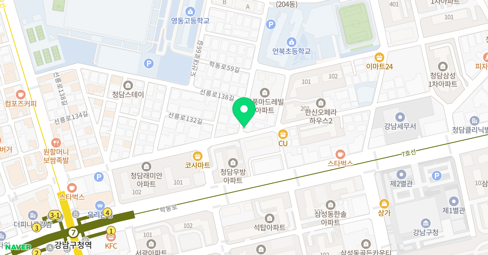 영매쓰 수학학원 GOLD관 위치