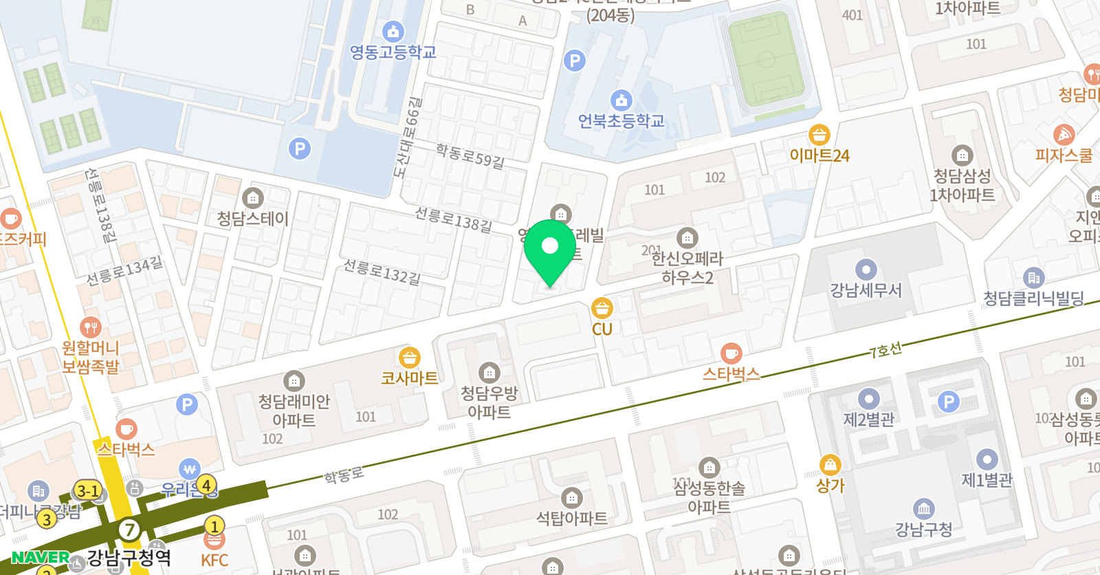 아트정글 미술학원 위치