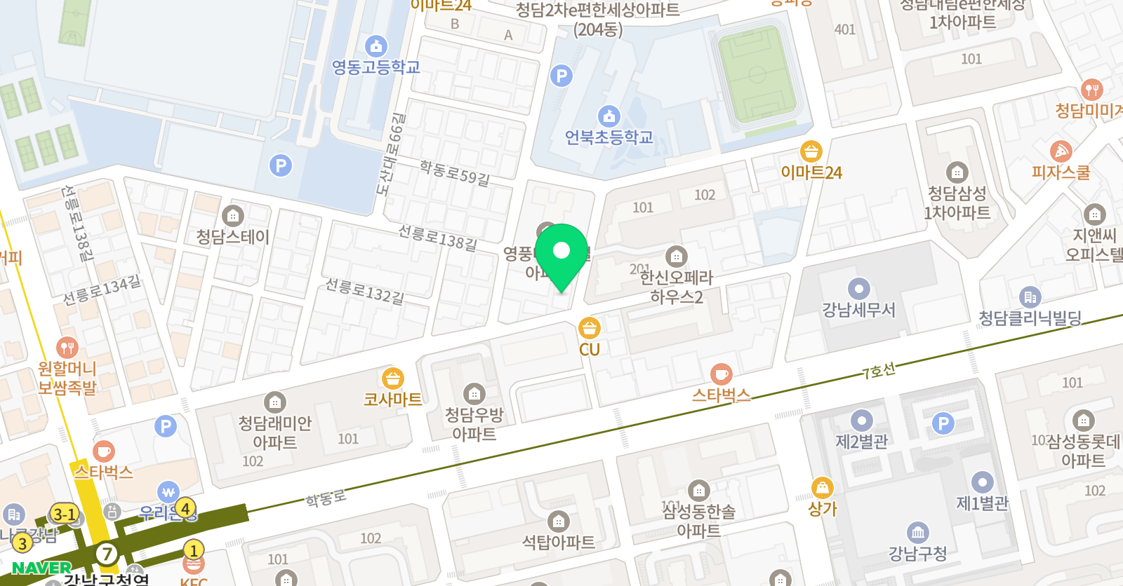 CES 어학원 위치