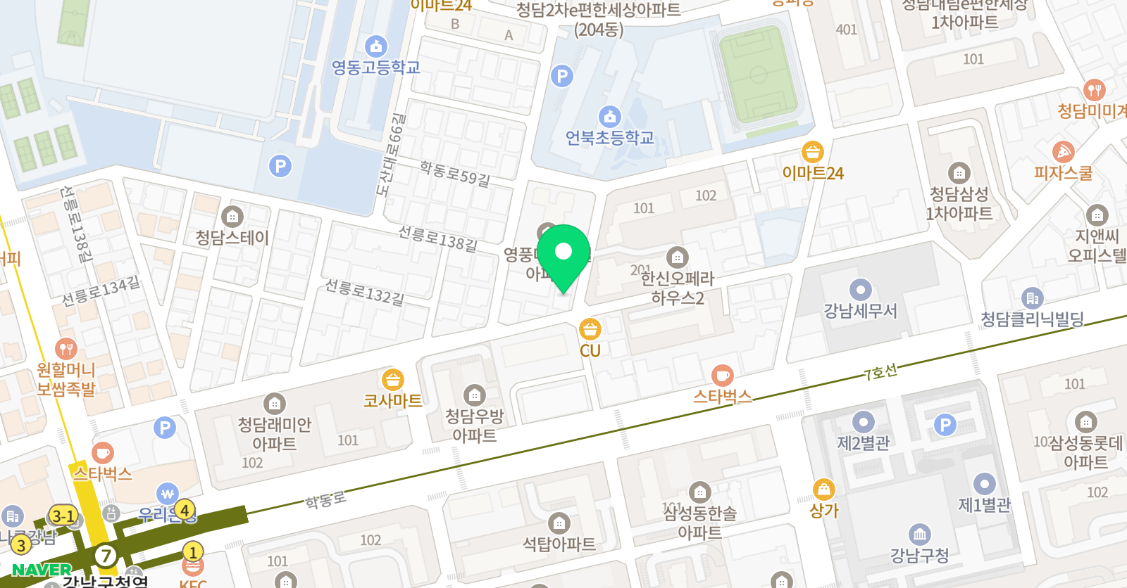 리틀팍스 어학원 서울청담센터 위치