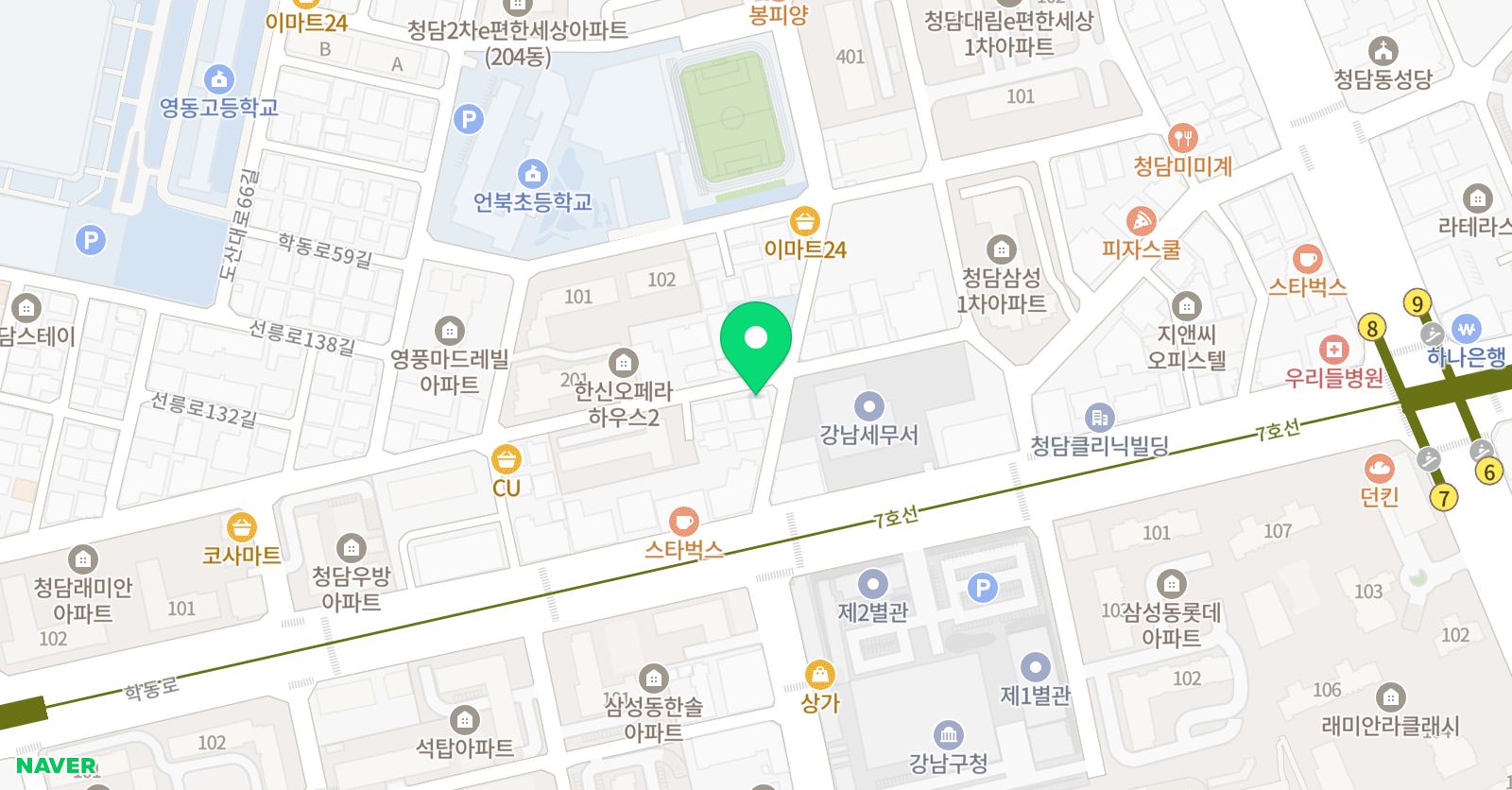 한우리 독서토론논술 강남언북독서교실 위치