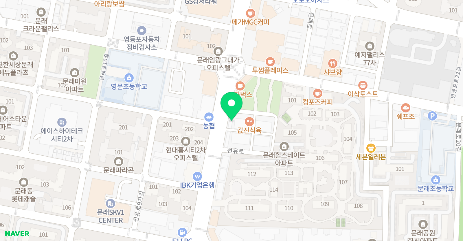 이음뮤직 실용음악 교습소 위치