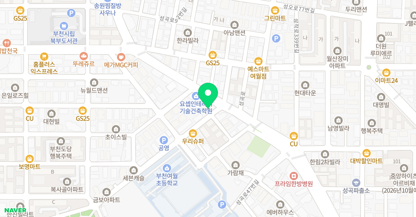 바른아이 태권도 위치