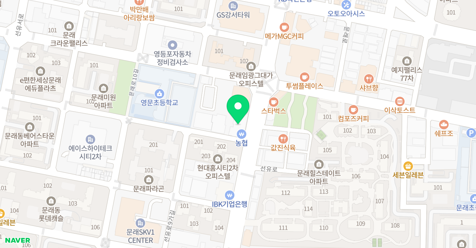 문래장학 학원 문래 사고력수학 소마센터 위치