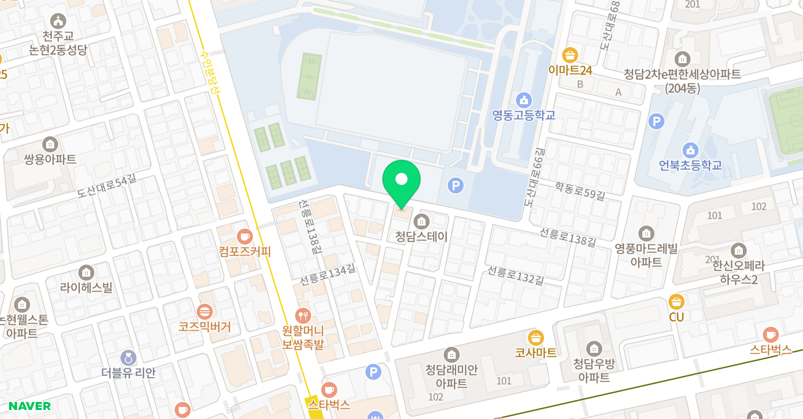 영재오운동지능센터 위치