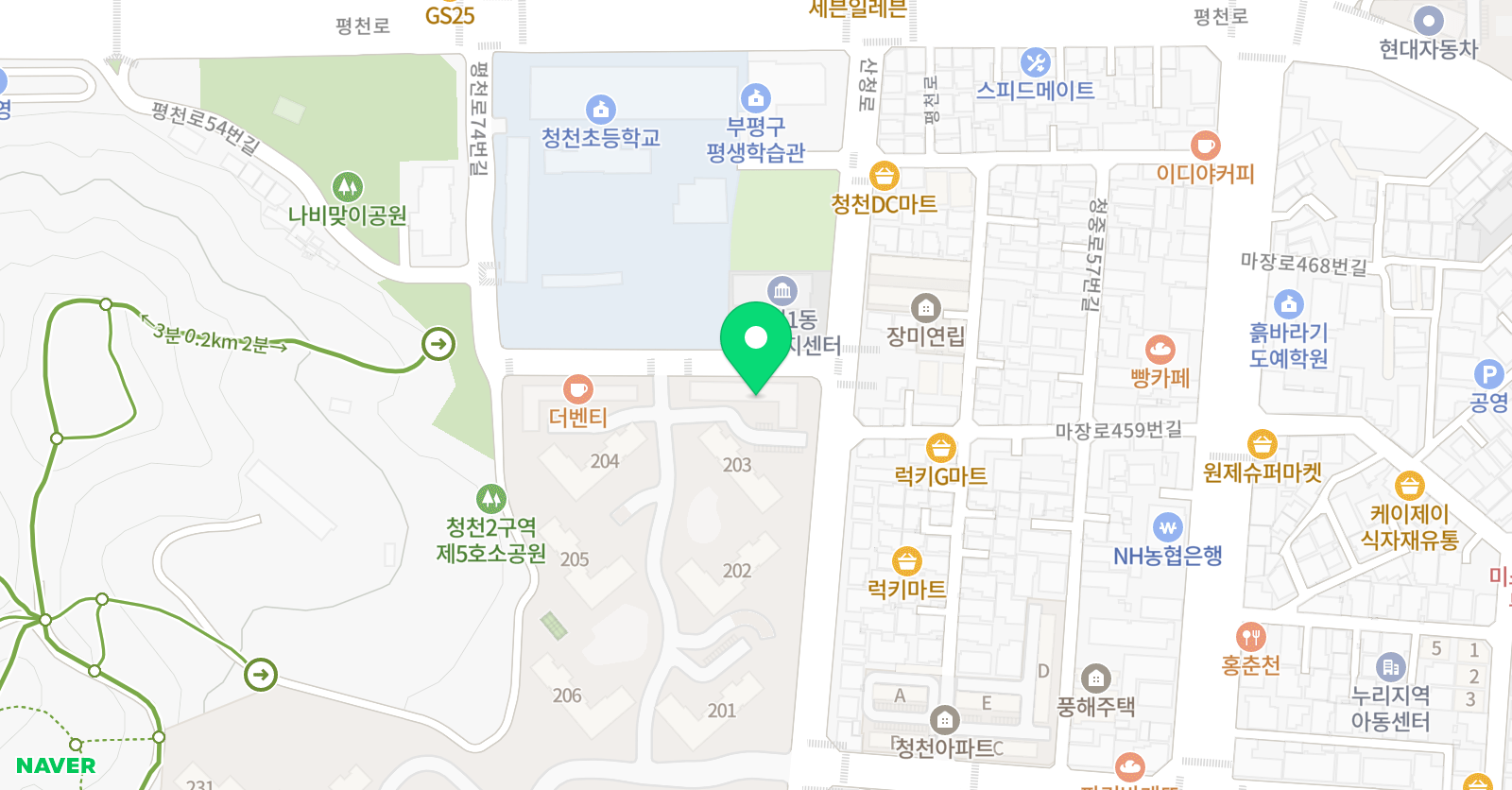 피아노치는고양이 음악학원 위치