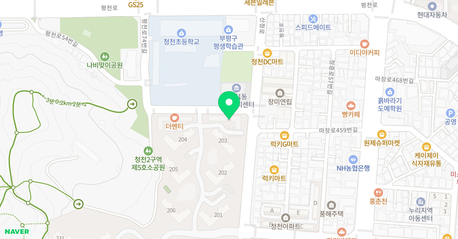 에듀탑 국영수학원 위치