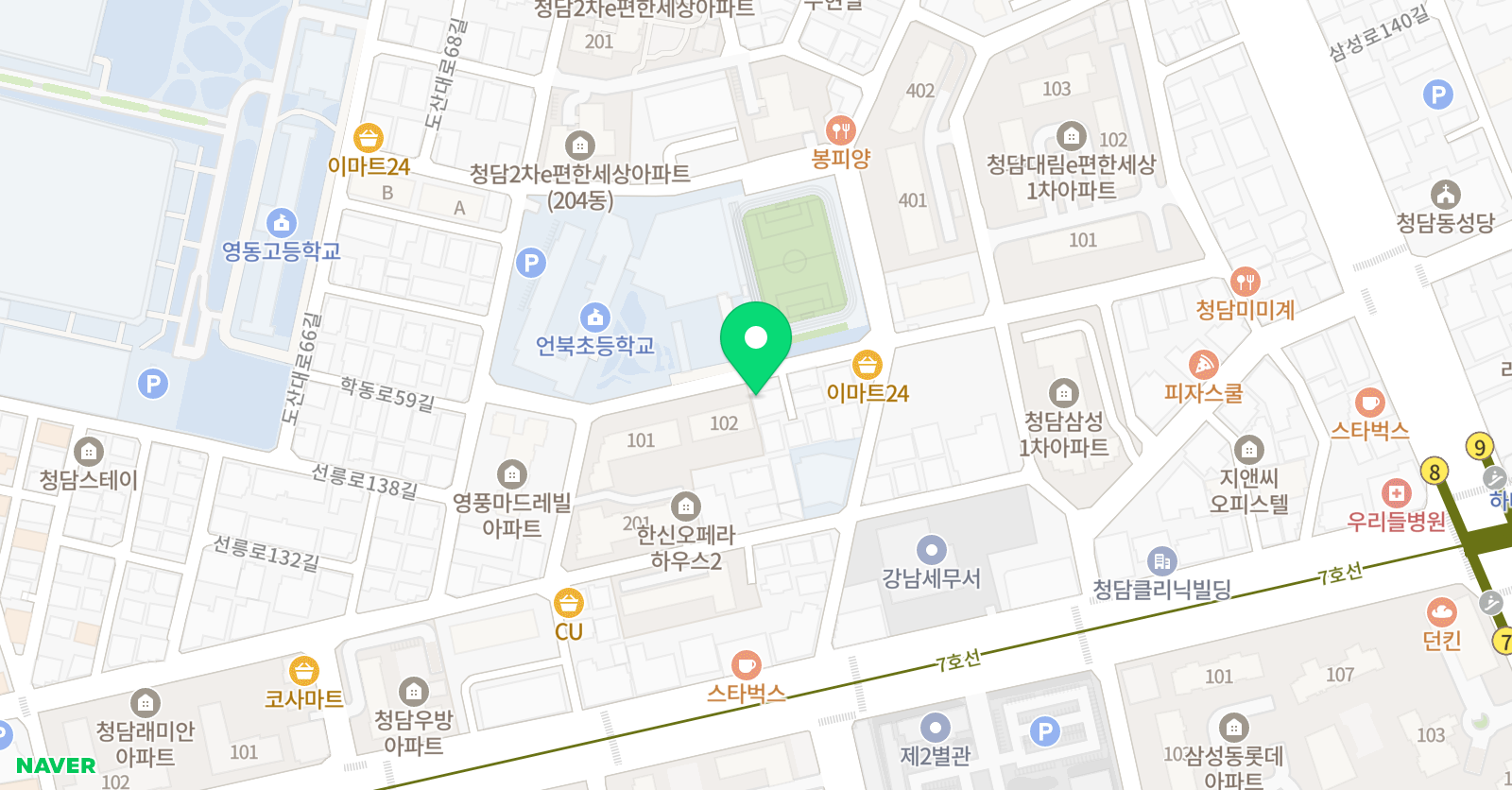스마트해법 수학 언북연세아카데미점 위치