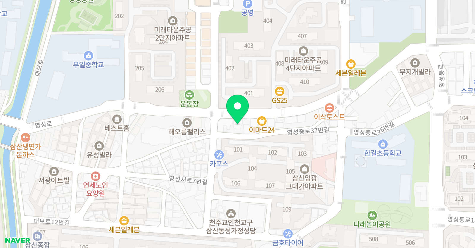 J&J프라임 학원 위치