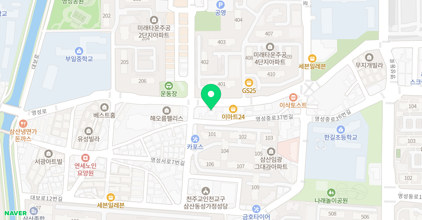 꼬마대장 GYM 위치