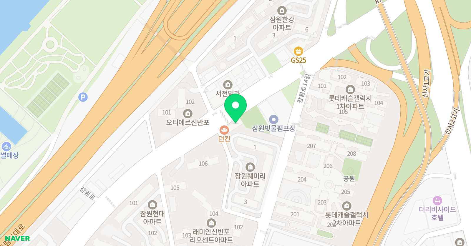J&P 영어학원 위치