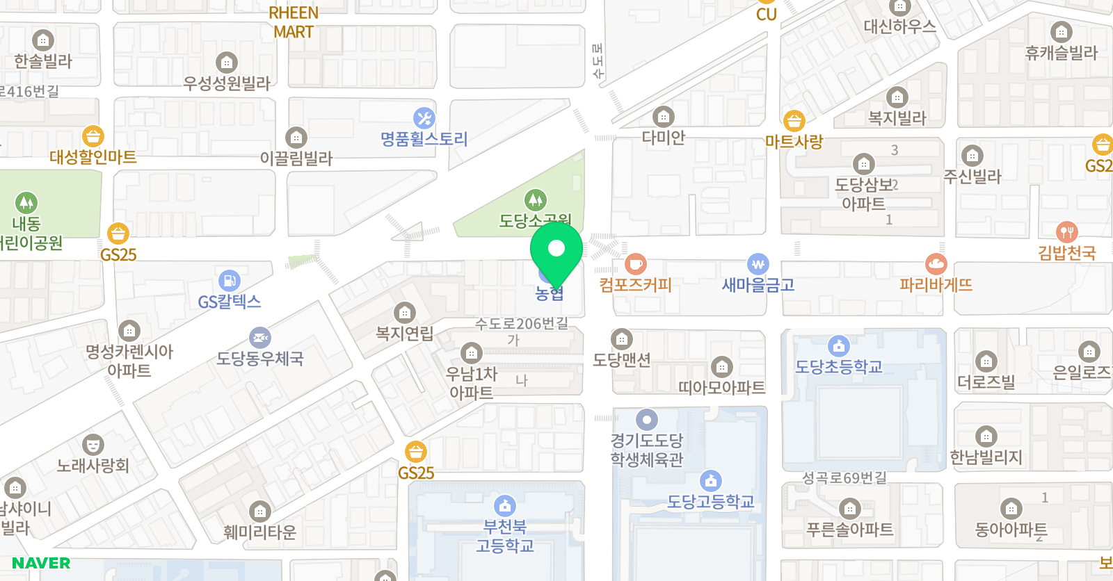 도당비젼스터디 영어수학학원 위치