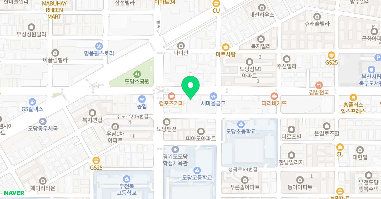 빨간펜 수학의달인 부천도당점 위치