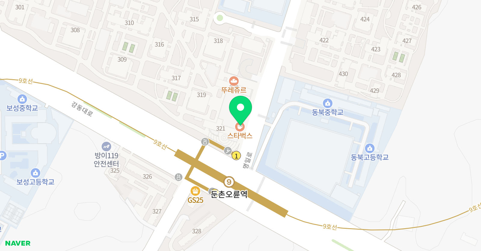 혜안리드인 국어논술학원 위치