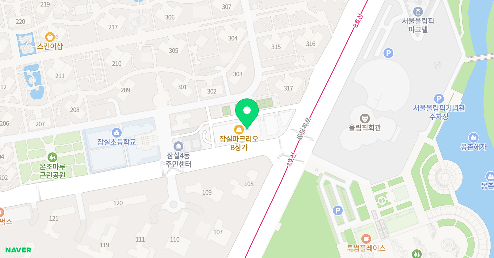 빨간펜 수학의달인 잠실파크리오점 위치