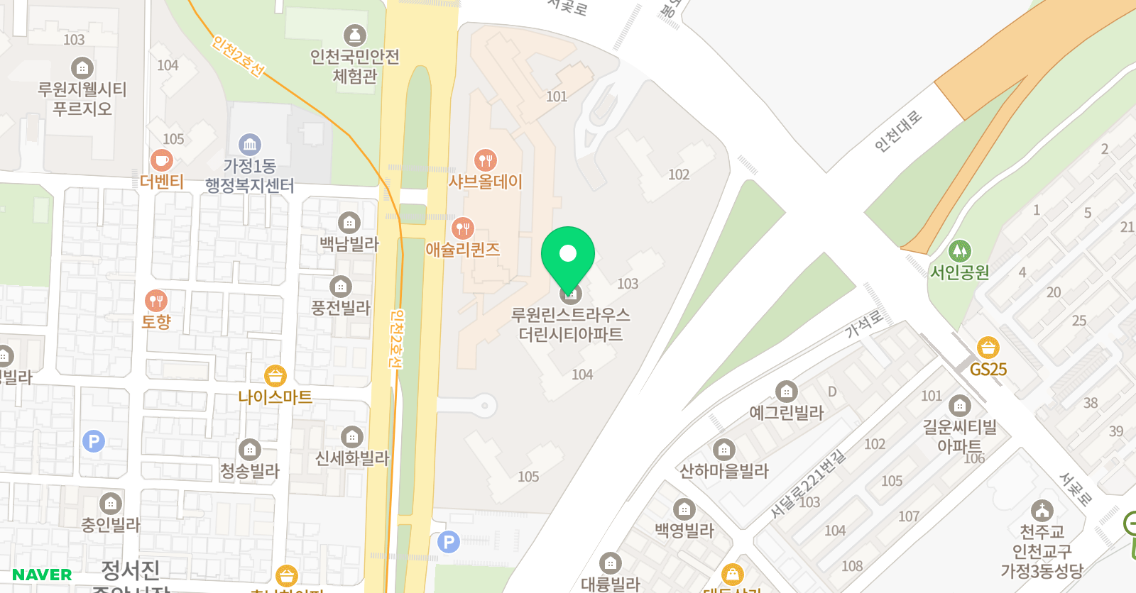 셀파우등생교실 루원린스트라우스점 위치