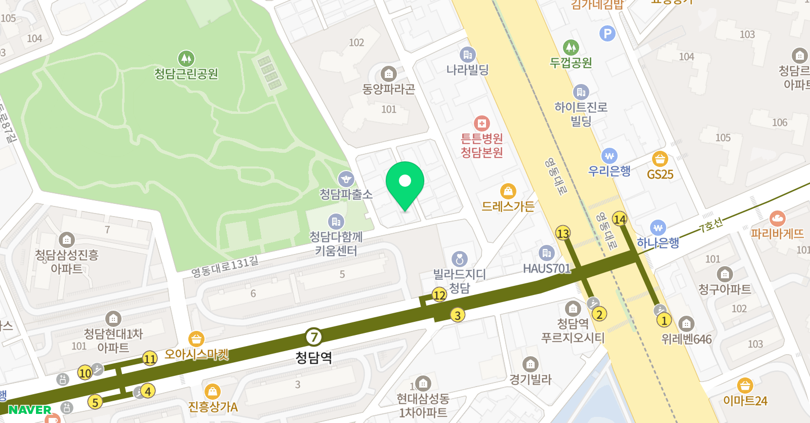 강남퍼스트필라테스요가 위치