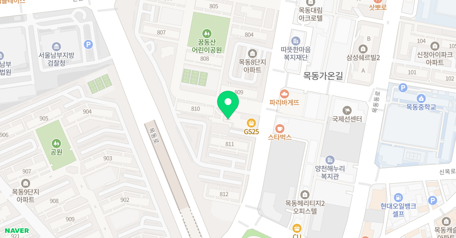 소나무 한자 위치