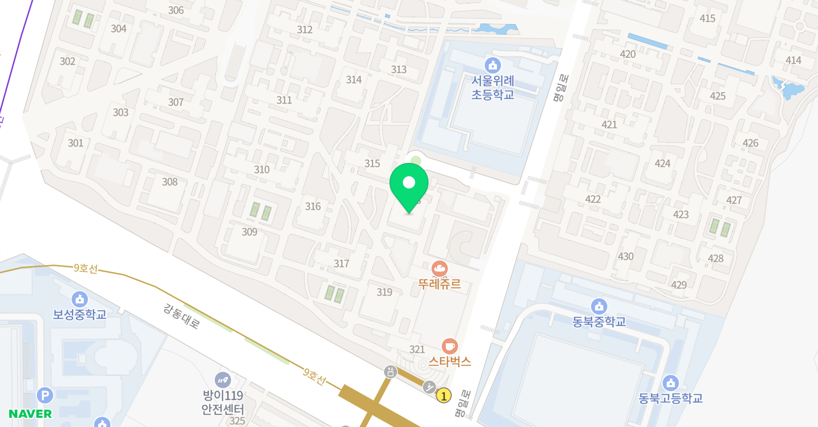 리딩브릿지 학원 위치