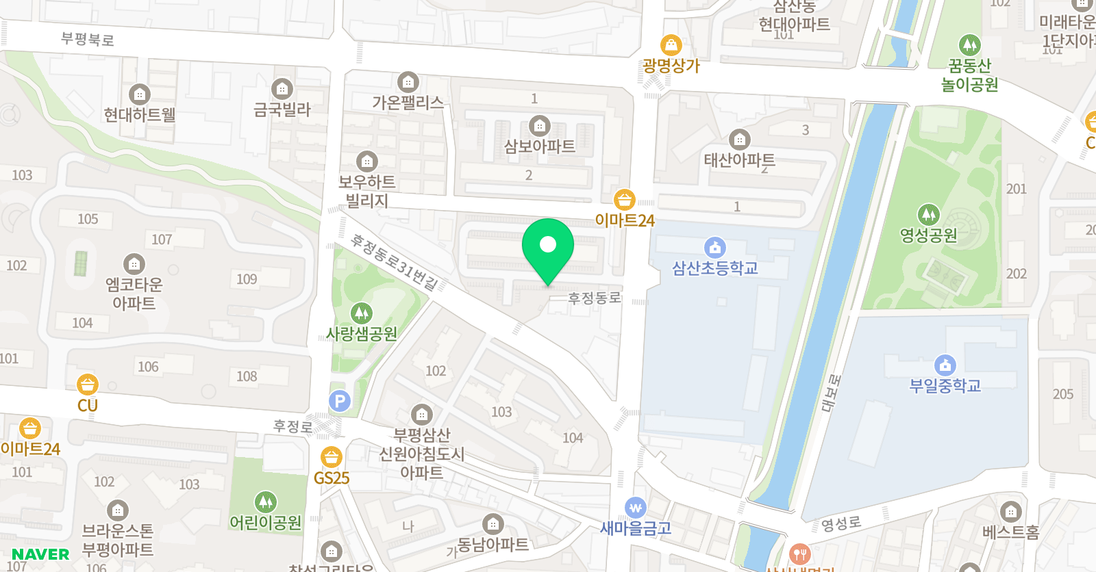 셀파 우등생교실 수학학원 삼산스카이교실 위치