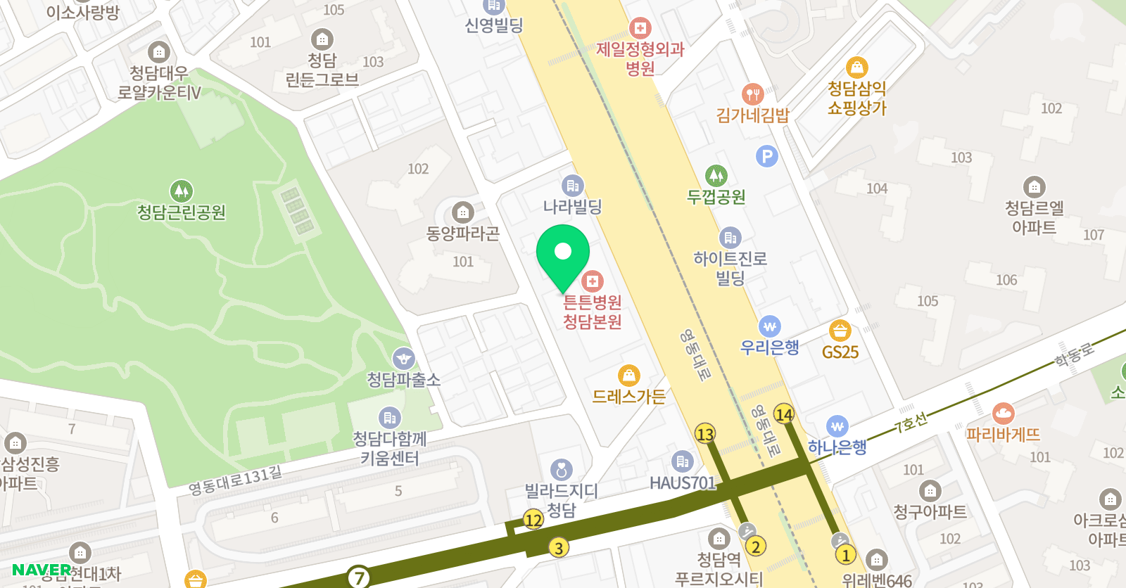 폴라나 어학원 청담점 위치