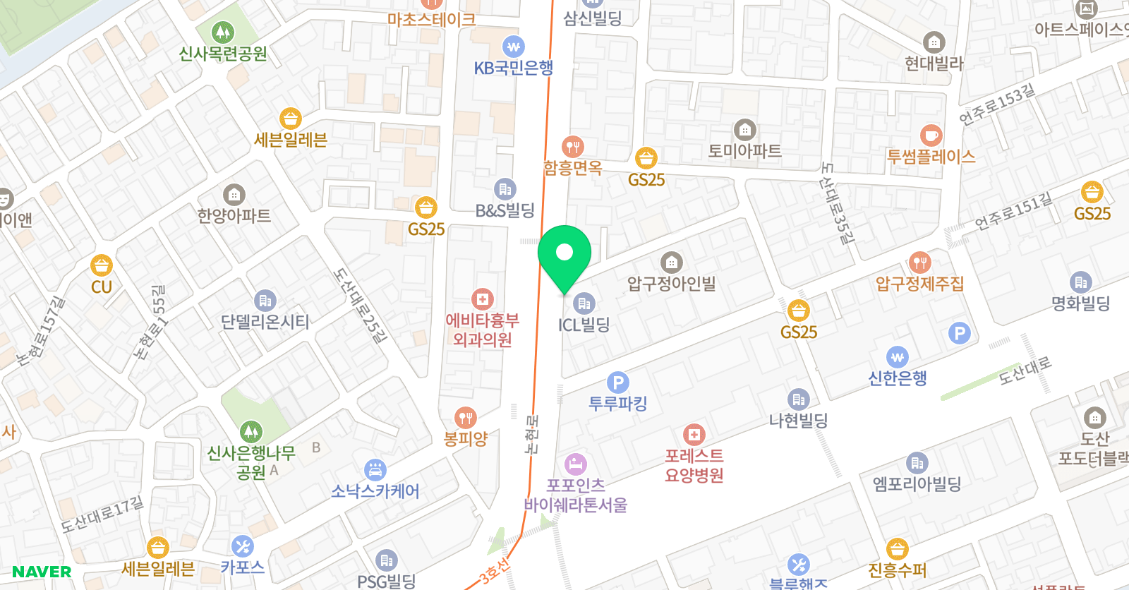 모래공장 아카데미 위치