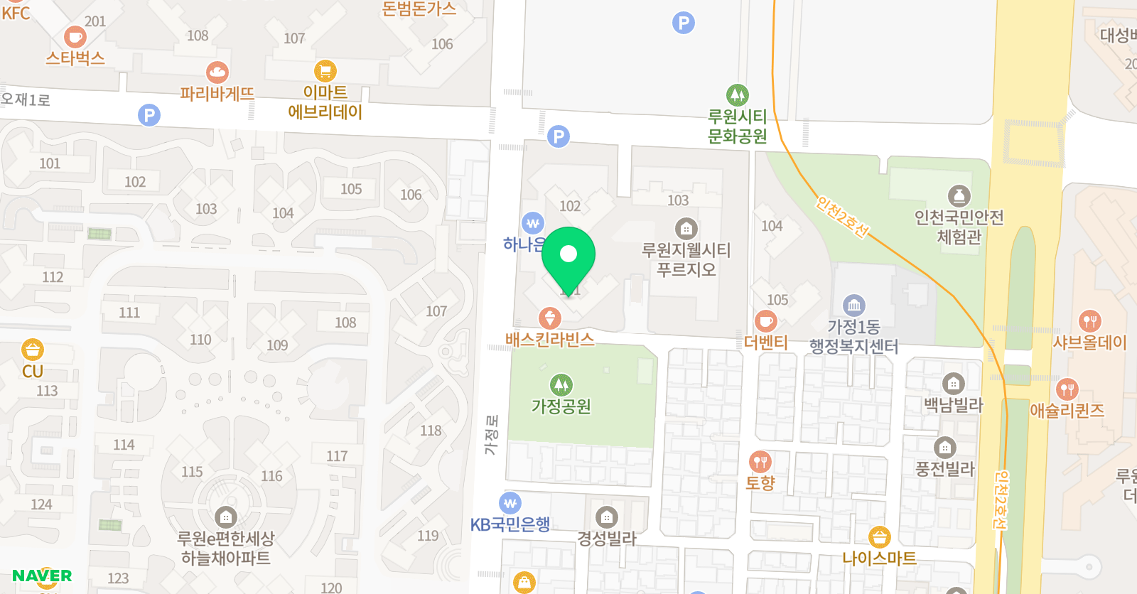 아소비 인천루원지웰시티점 위치