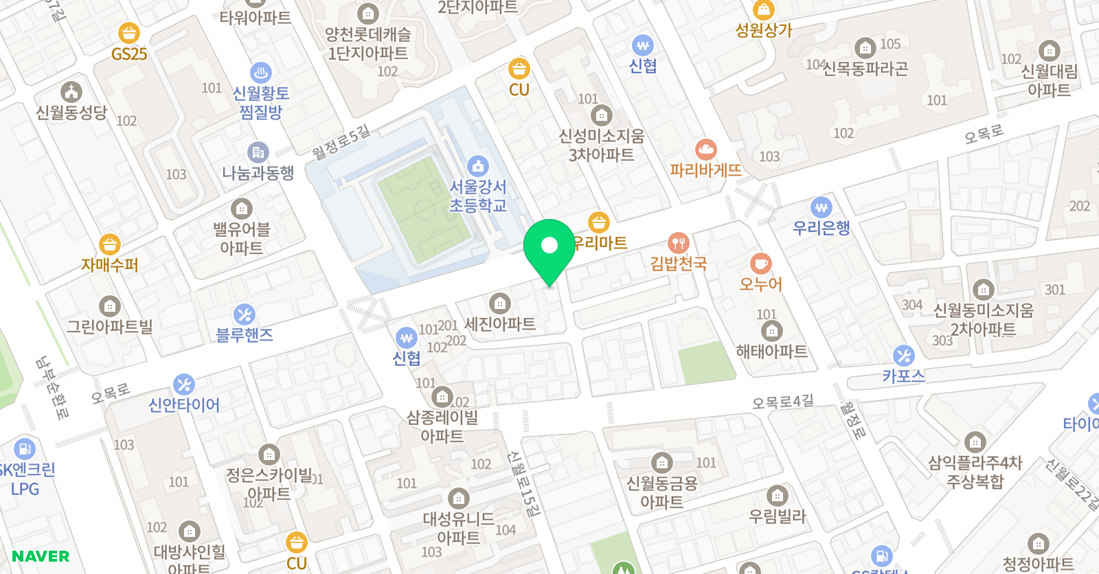 KTI 메가스 태권도 위치